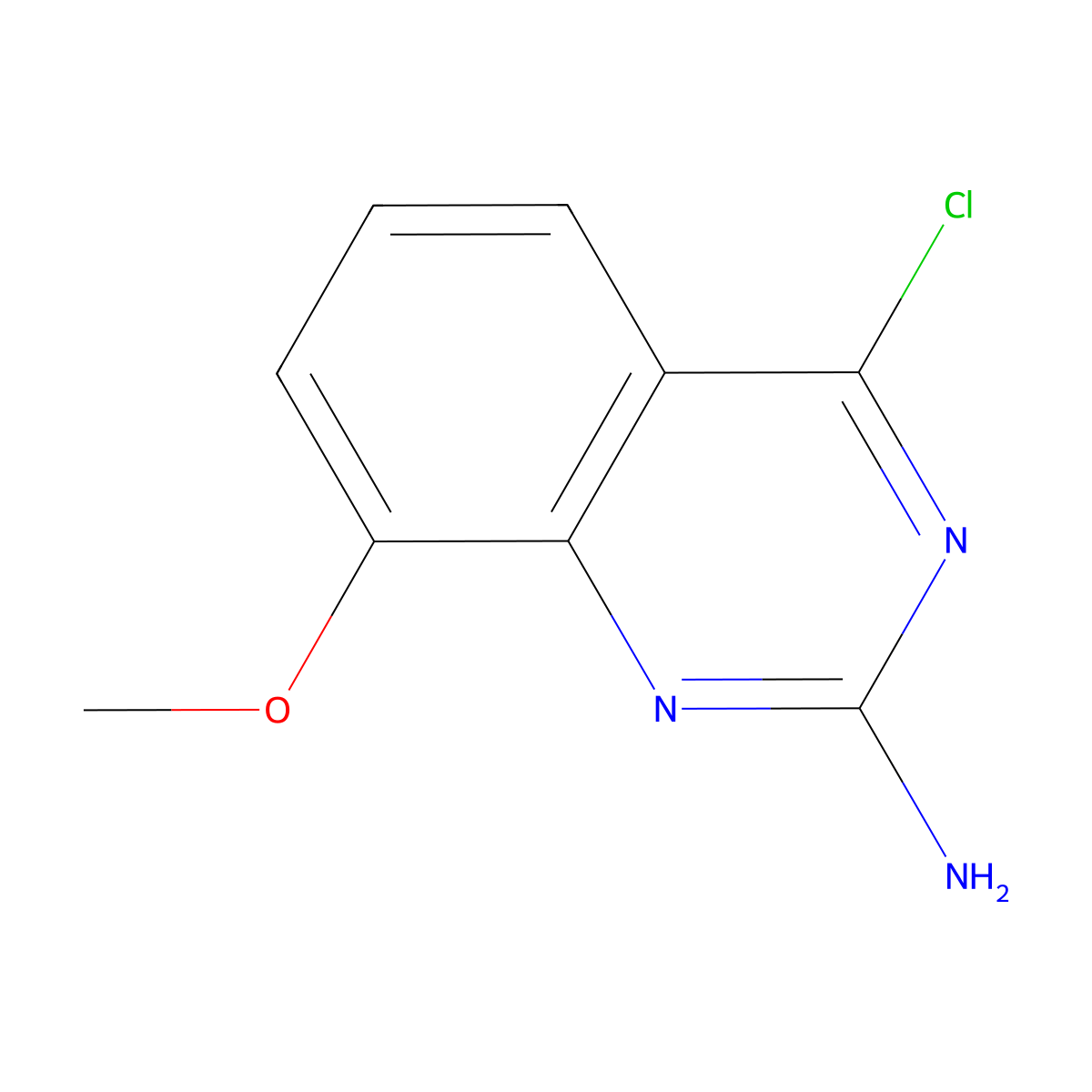4-Chloro-8-methoxyquinazolin-2-amine molecular structure, CAS 124309-87-1