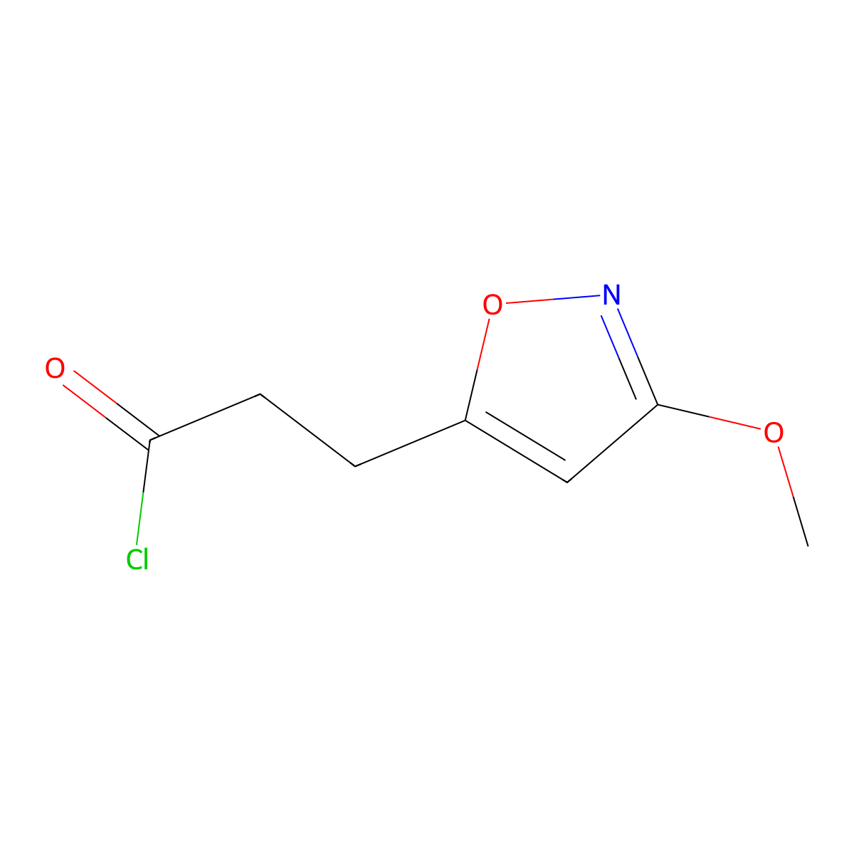 3-(3-Methoxyisoxazol-5-yl)propanoyl chloride molecular structure, CAS 1243092-55-8