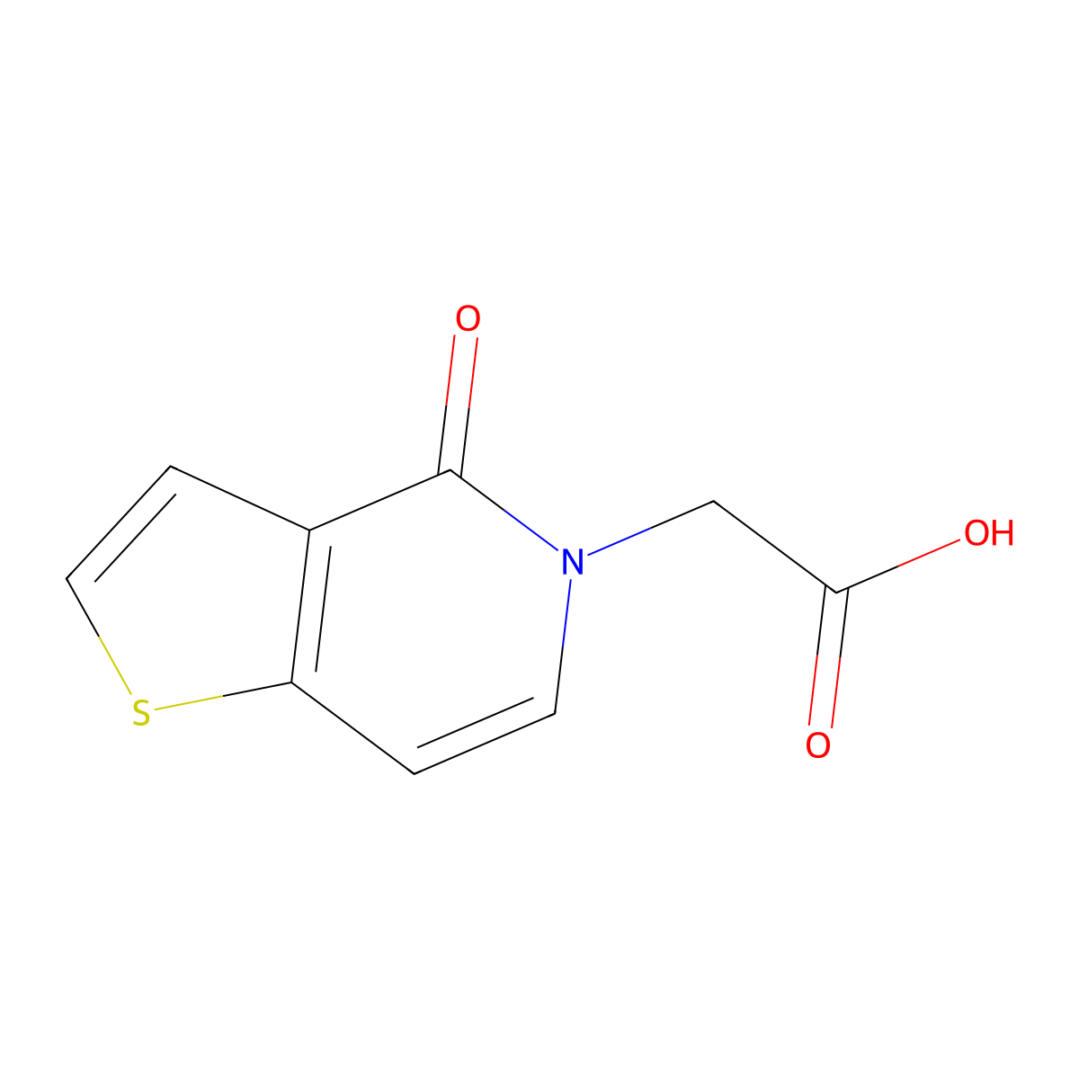 2-(4-oxo-4H,5H-thieno(3,2-c)pyridin-5-yl)acetic acid molecular structure, CAS 1243101-05-4