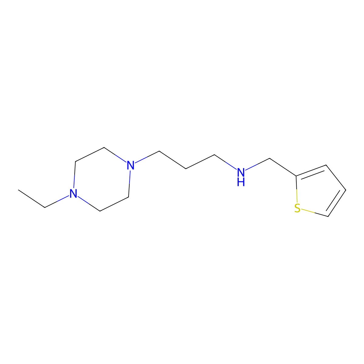 [3-(4-Ethylpiperazin-1-yl)propyl](2-thienylmethyl)amine molecular structure, CAS 1243101-69-0
