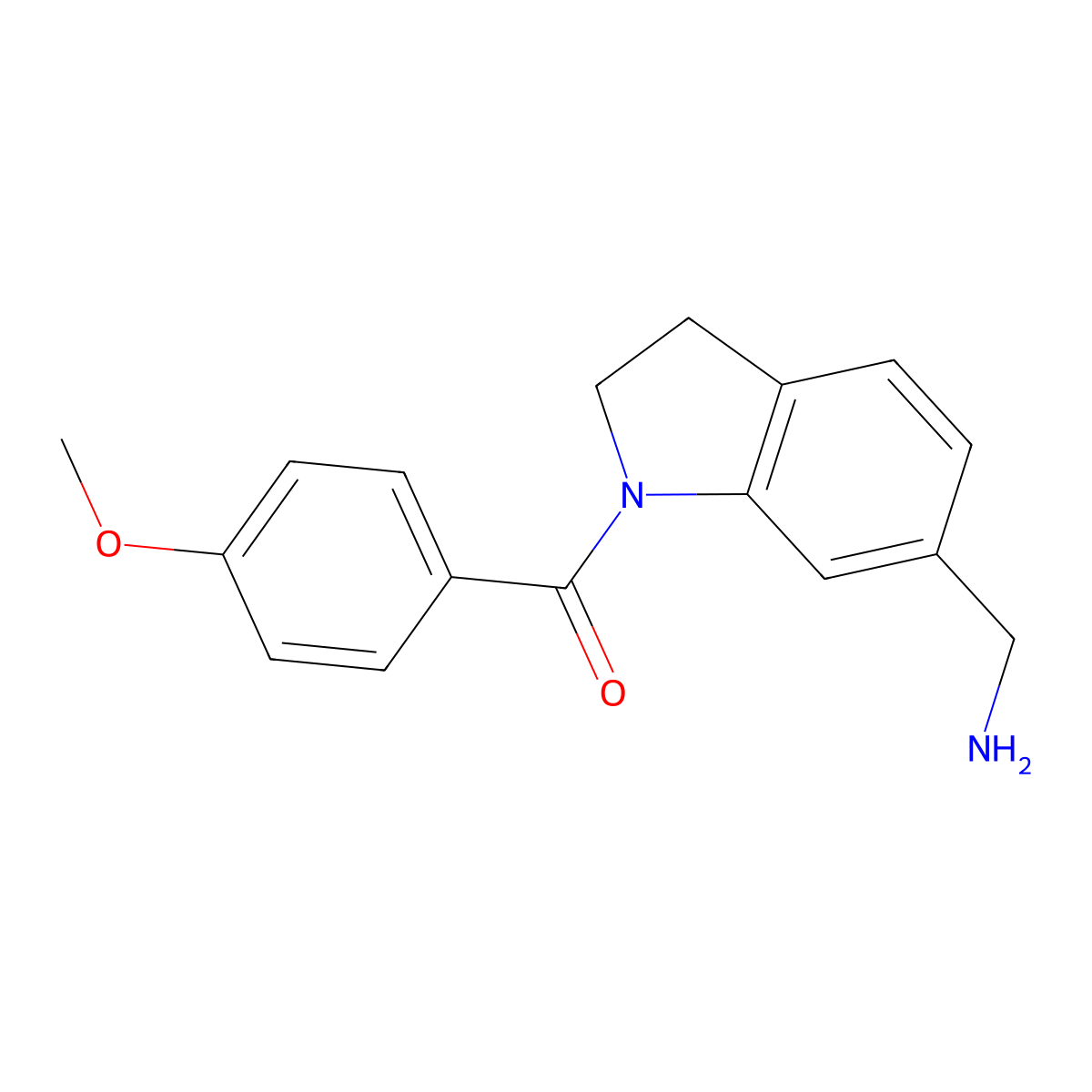 {[1-(4-Methoxybenzoyl)-2,3-dihydro-1H-indol-6-yl]methyl}amine molecular structure, CAS 1243101-84-9