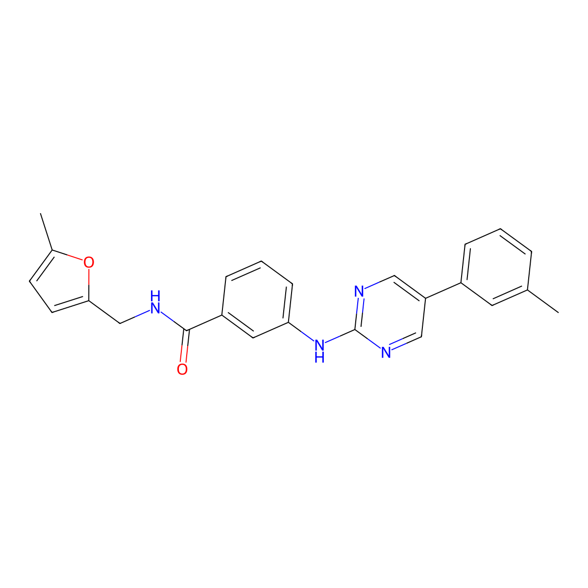 N-[(5-Methylfuran-2-YL)methyl]-3-{[5-(3-methylphenyl)pyrimidin-2-YL]amino}benzamide molecular structure, CAS 1243102-07-9