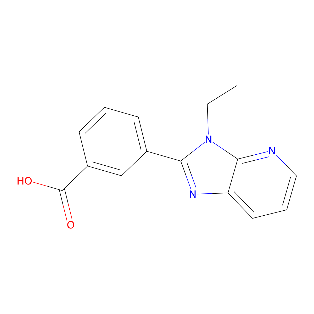 3-(3-Ethyl-3H-imidazo[4,5-b]pyridin-2-yl)benzoic acid molecular structure, CAS 1243102-22-8