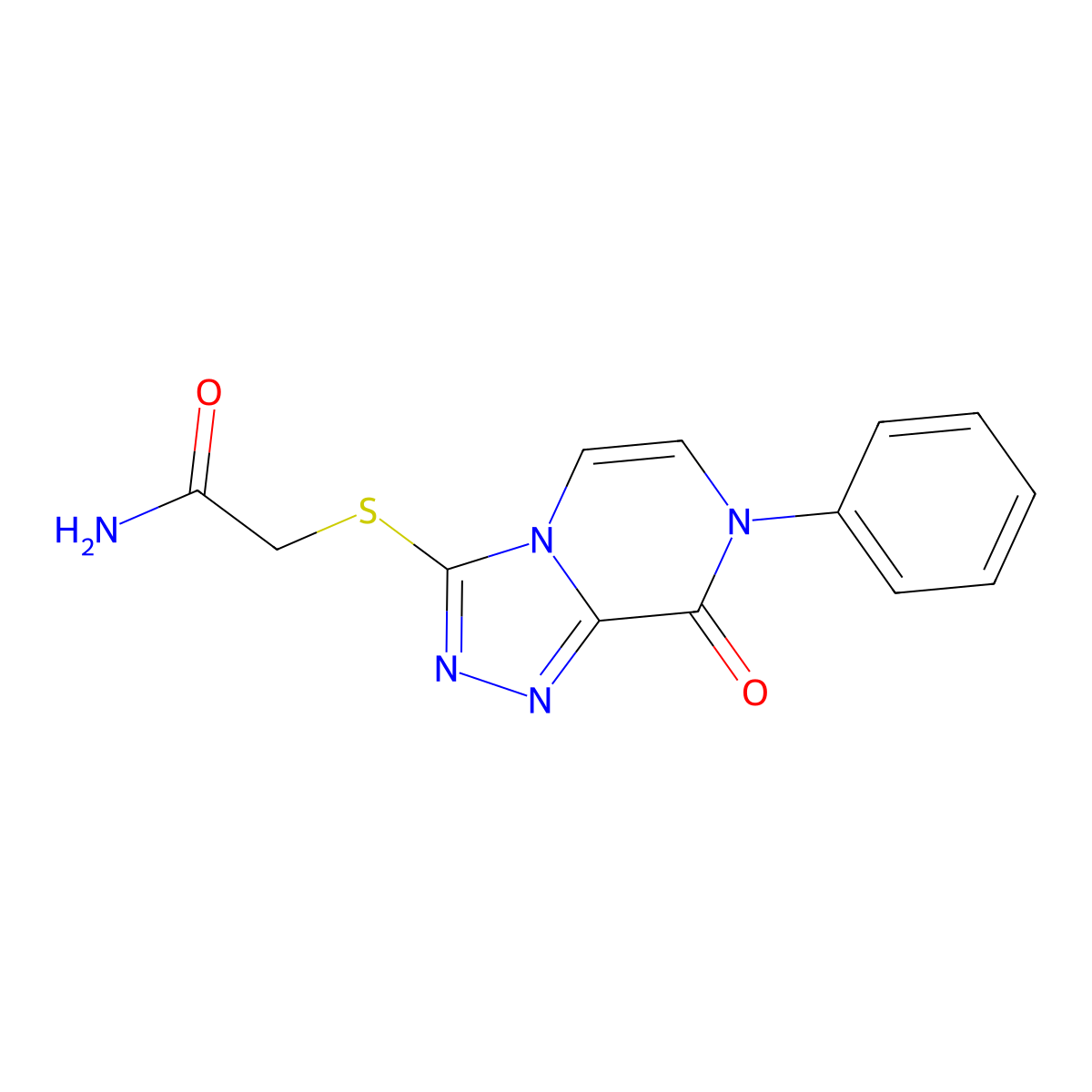 2-[(8-Oxo-7-phenyl-7,8-dihydro[1,2,4]triazolo[4,3-a]pyrazin-3-yl)thio]acetamide molecular structure, CAS 1243103-50-5