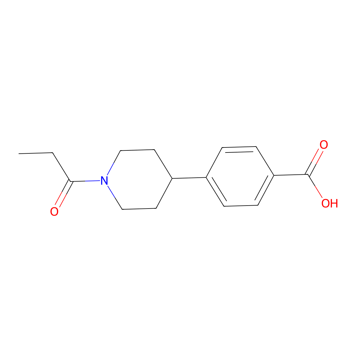 4-(1-Propionylpiperidin-4-yl)benzoic acid molecular structure, CAS 1243106-26-4