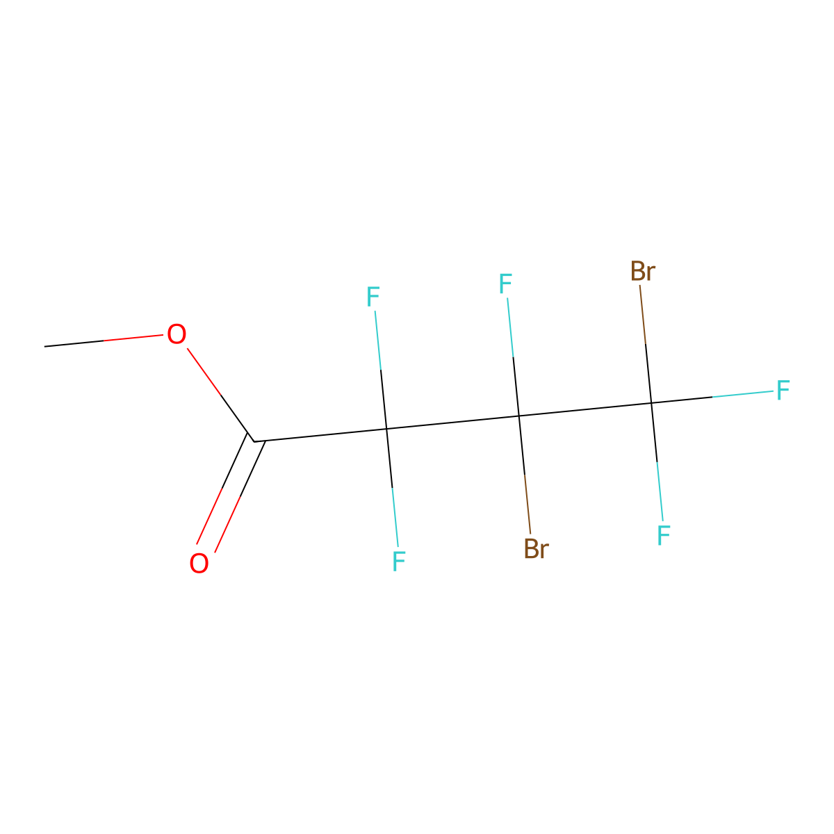 Methyl 3,4-dibromopentafluorobutyrate molecular structure, CAS 124311-13-3