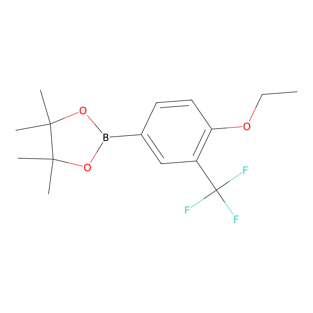 2-(4-Ethoxy-3-(trifluoromethyl)phenyl)-4,4,5,5-tetramethyl-1,3,2-dioxaborolane molecular structure, CAS 1243143-46-5