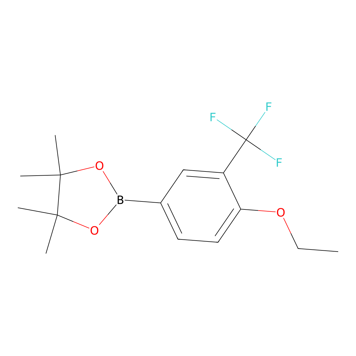 2-(4-Ethoxy-3-(trifluoromethyl)phenyl)-4,4,5,5-tetramethyl-1,3,2-dioxaborolane molecular structure, CAS 1243143-46-5