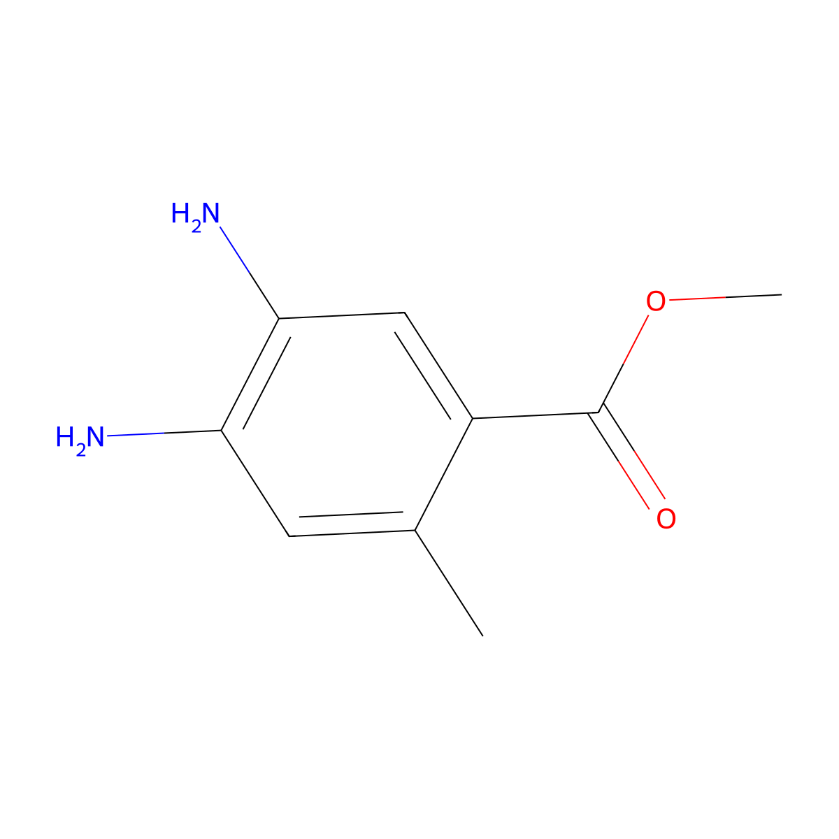 Methyl 4,5-diamino-2-methylbenzoate molecular structure, CAS 1243163-72-5