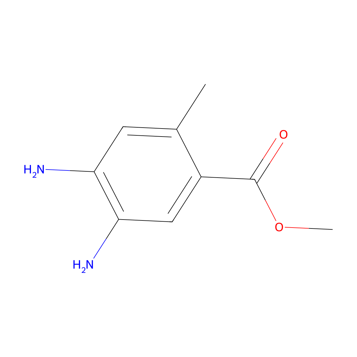 Methyl 4,5-diamino-2-methylbenzoate molecular structure, CAS 1243163-72-5