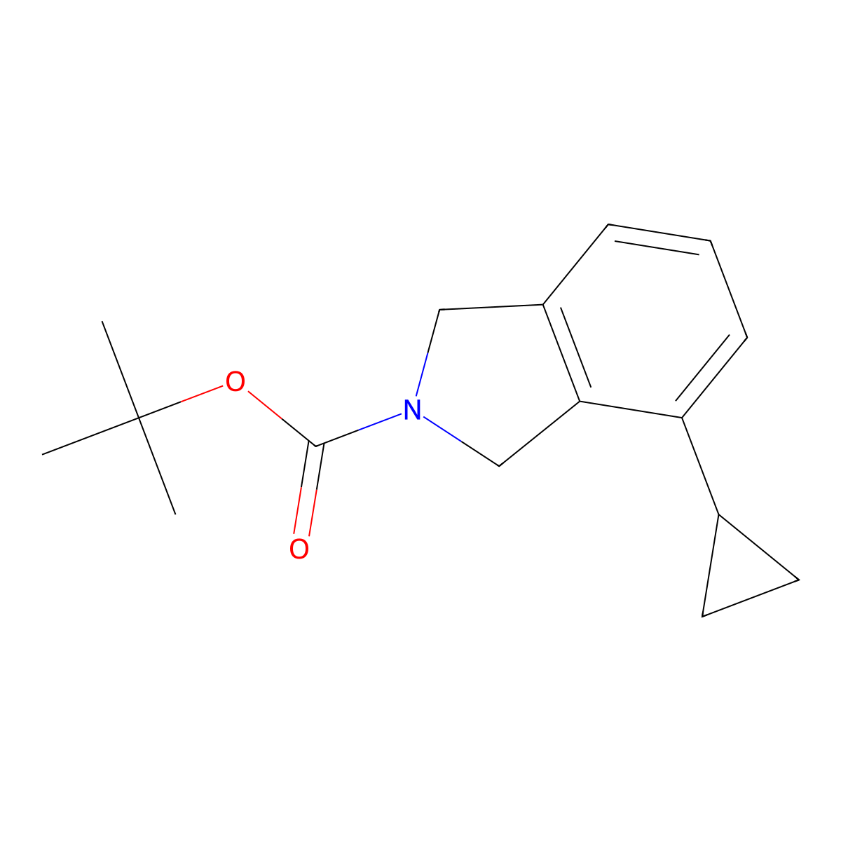 2-Boc-4-cyclopropylisoindoline molecular structure, CAS 1243164-92-2