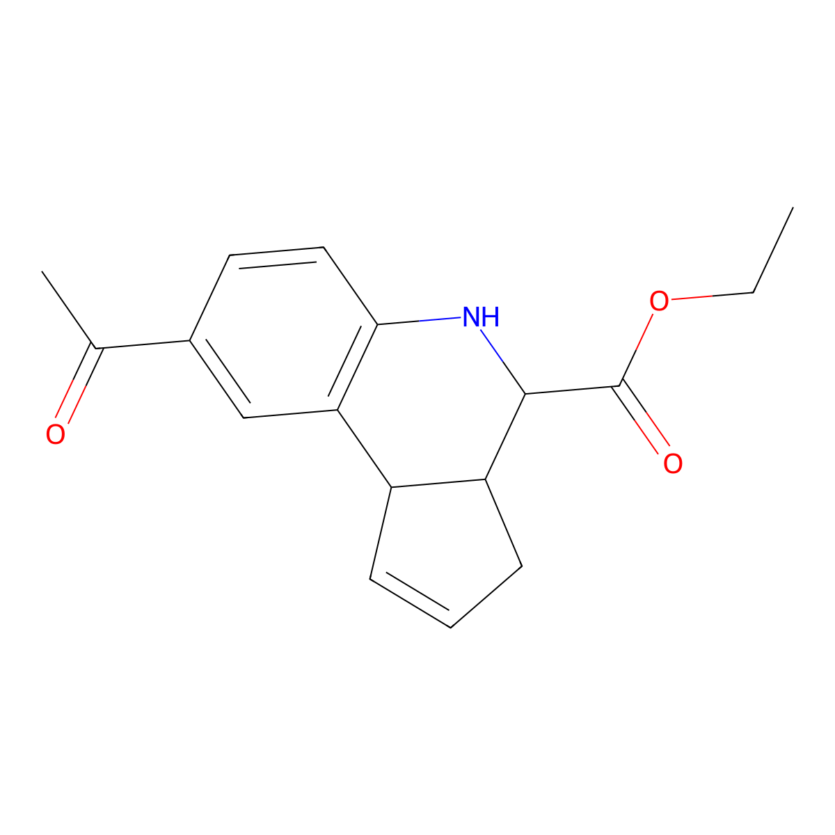 (3aR,4S,9bS)-Ethyl 8-acetyl-3a,4,5,9b-tetrahydro-3H-cyclopenta[c]quinoline-4-carboxylate molecular structure, CAS 1243175-48-5