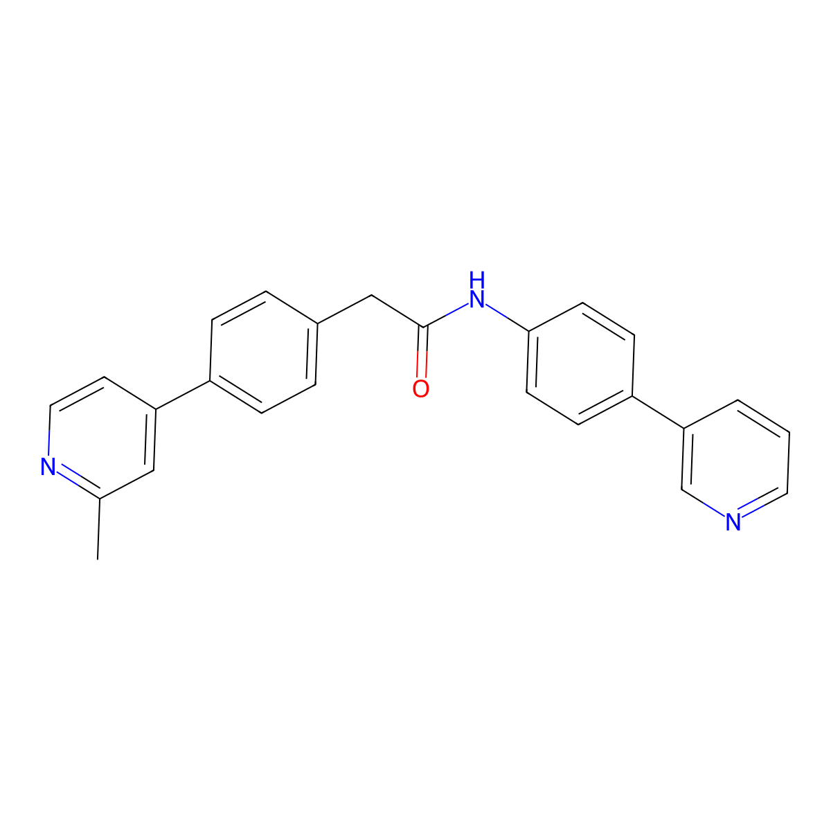2-(4-(2-Methylpyridin-4-yl)phenyl)-N-(4-(pyridin-3-yl)phenyl)acetamide molecular structure, CAS 1243243-89-1