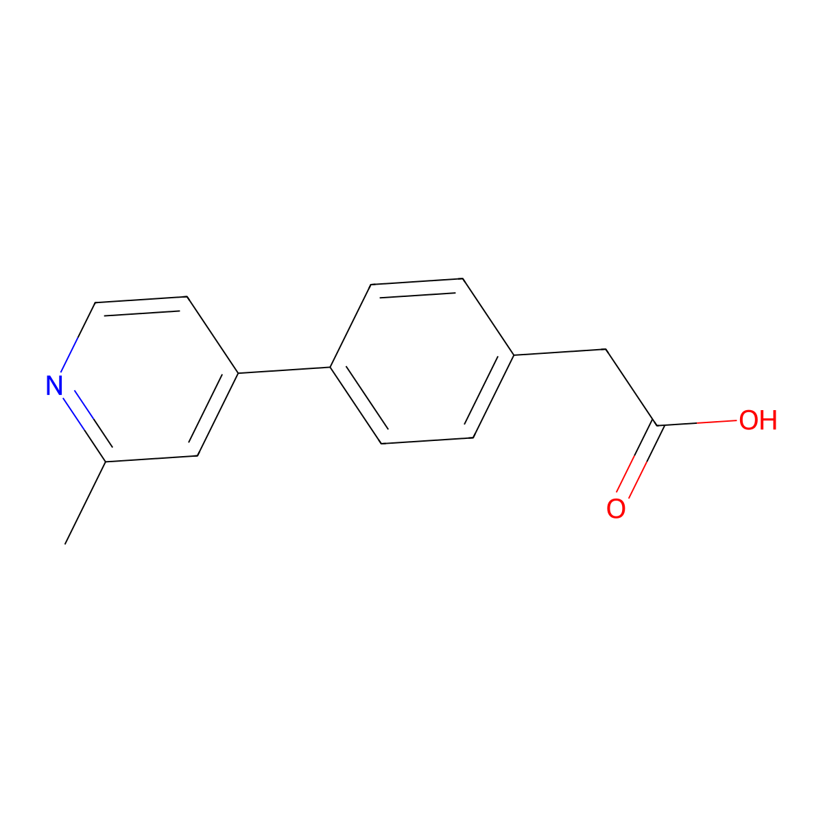 [4-(2-Methyl-pyridin-4-yl)-phenyl]-acetic acid molecular structure, CAS 1243245-69-3
