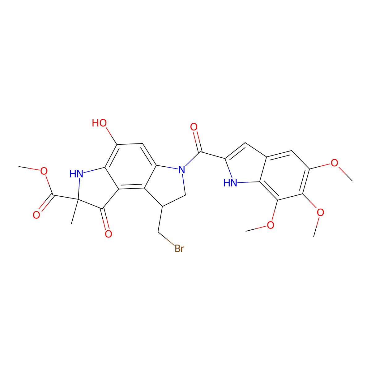 Duocarmycin B2 molecular structure, CAS 124325-94-6
