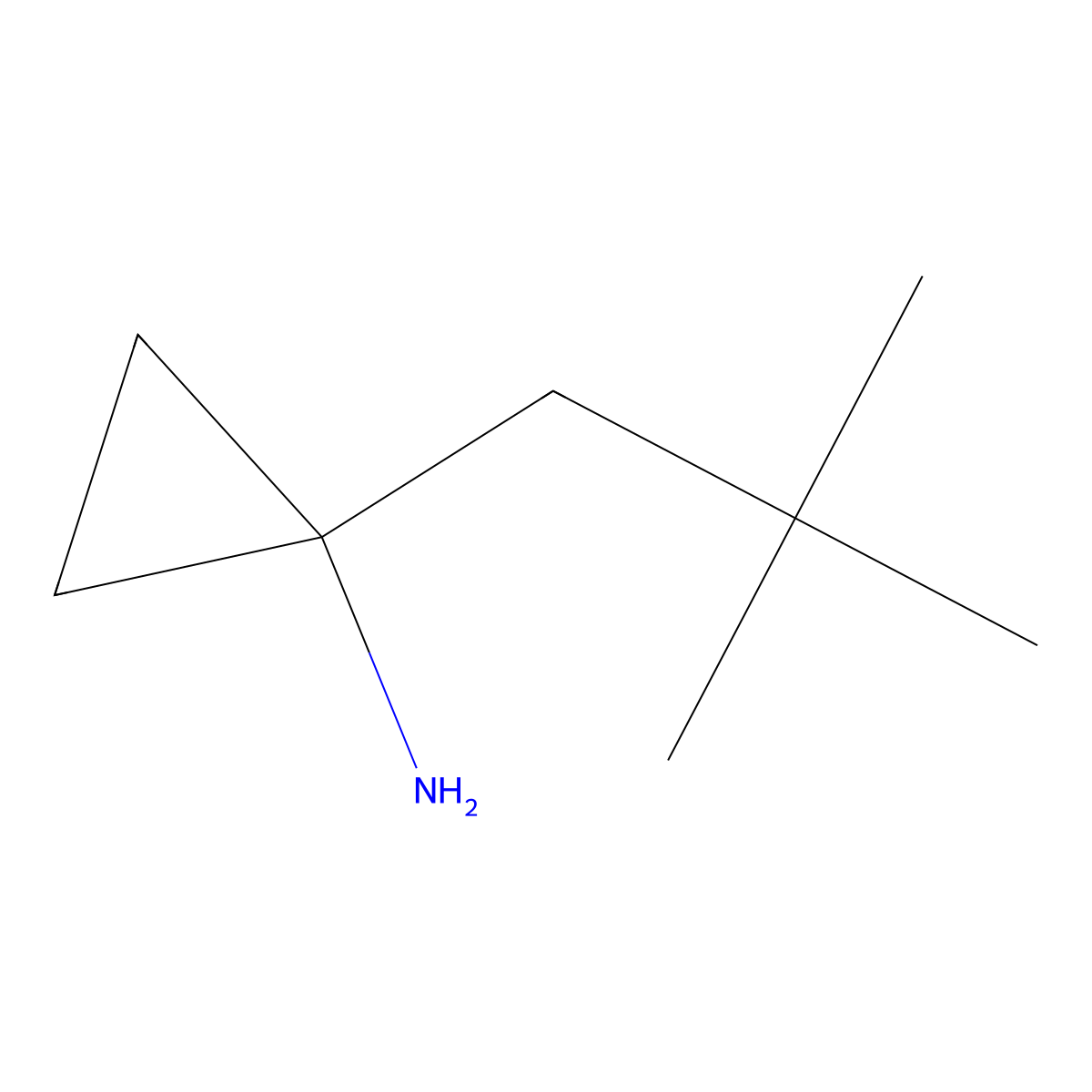 1-(2,2-Dimethylpropyl)cyclopropan-1-amine molecular structure, CAS 1243250-00-1
