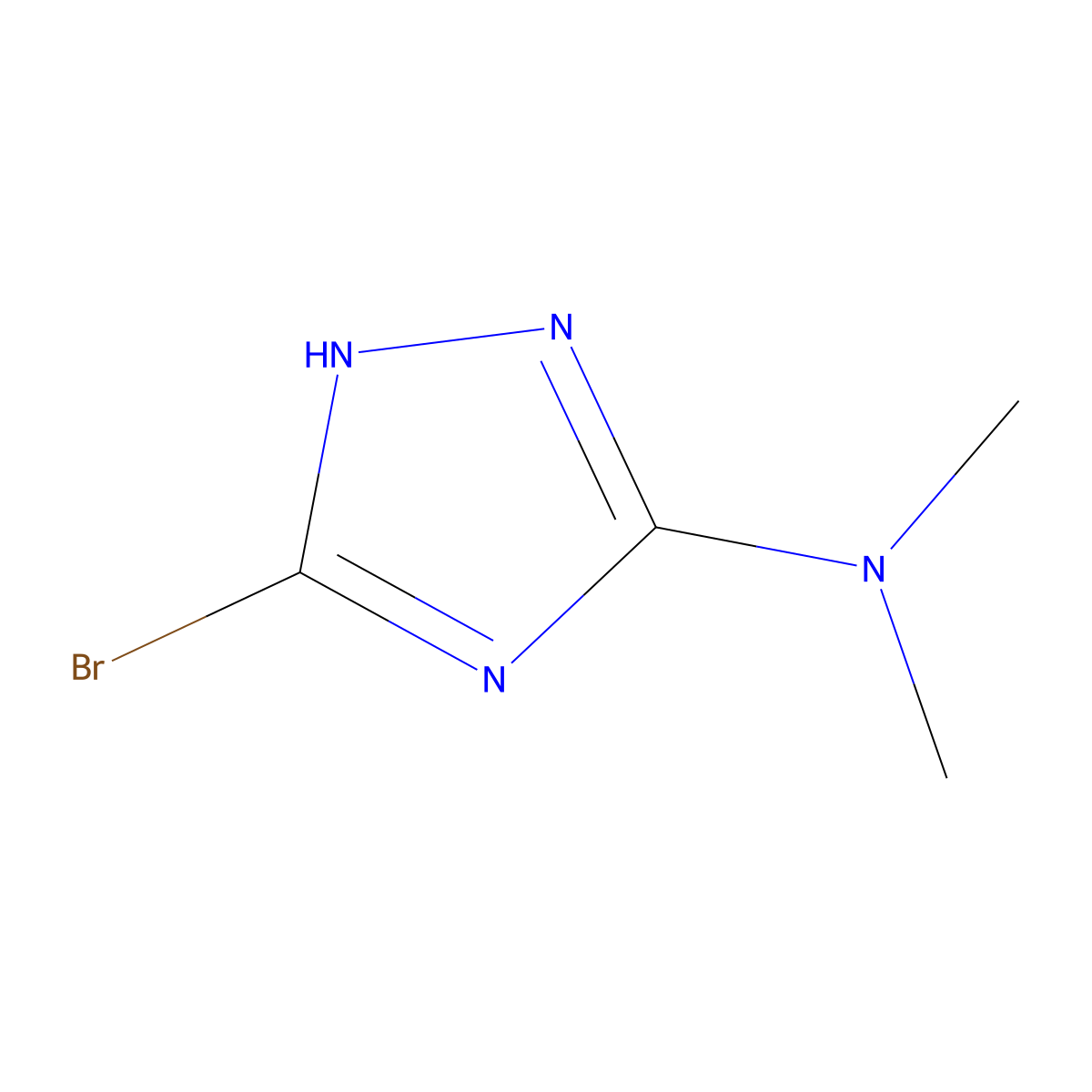 3-Bromo-N,N-dimethyl-1H-1,2,4-triazol-5-amine molecular structure, CAS 1243250-05-6