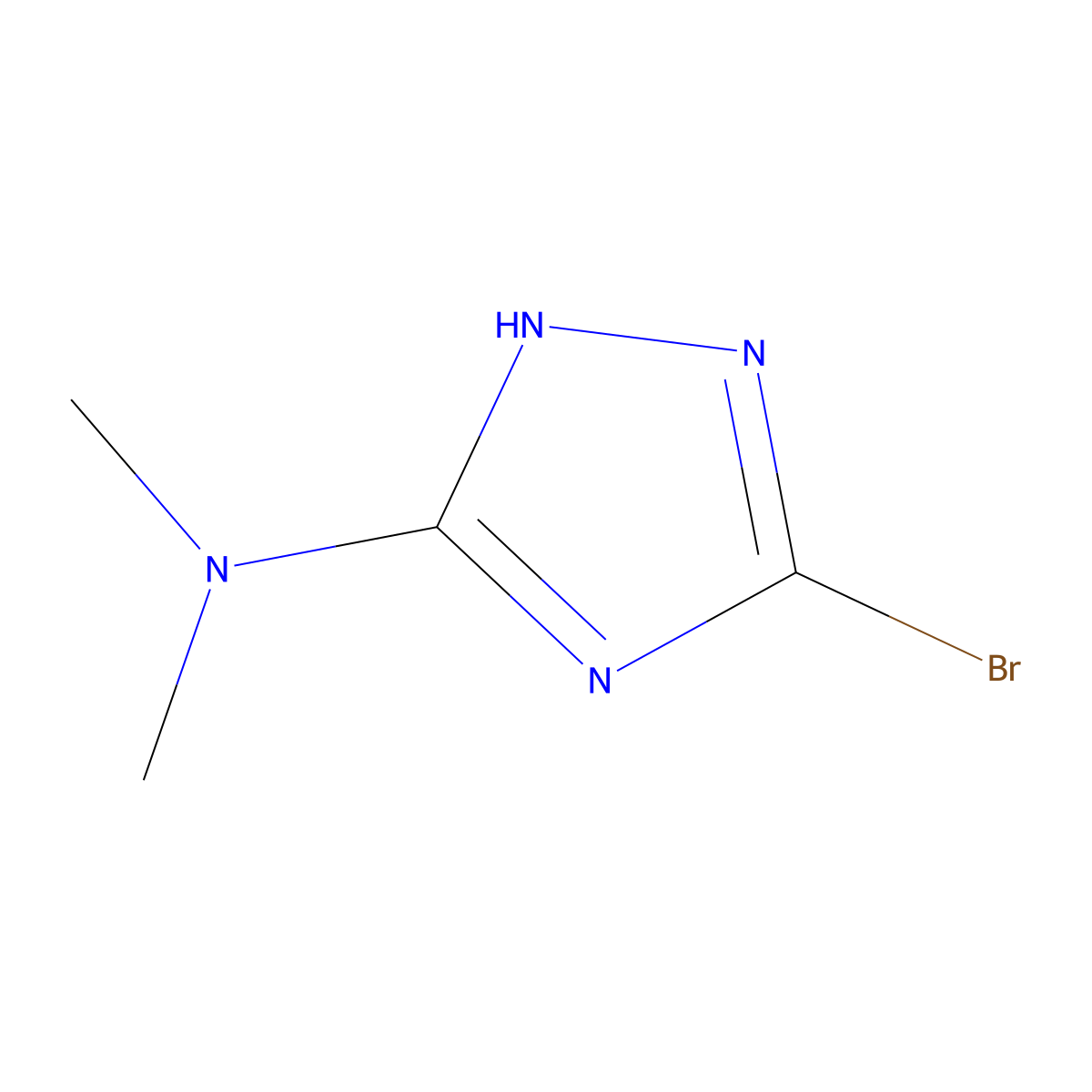 3-Bromo-N,N-dimethyl-1H-1,2,4-triazol-5-amine molecular structure, CAS 1243250-05-6
