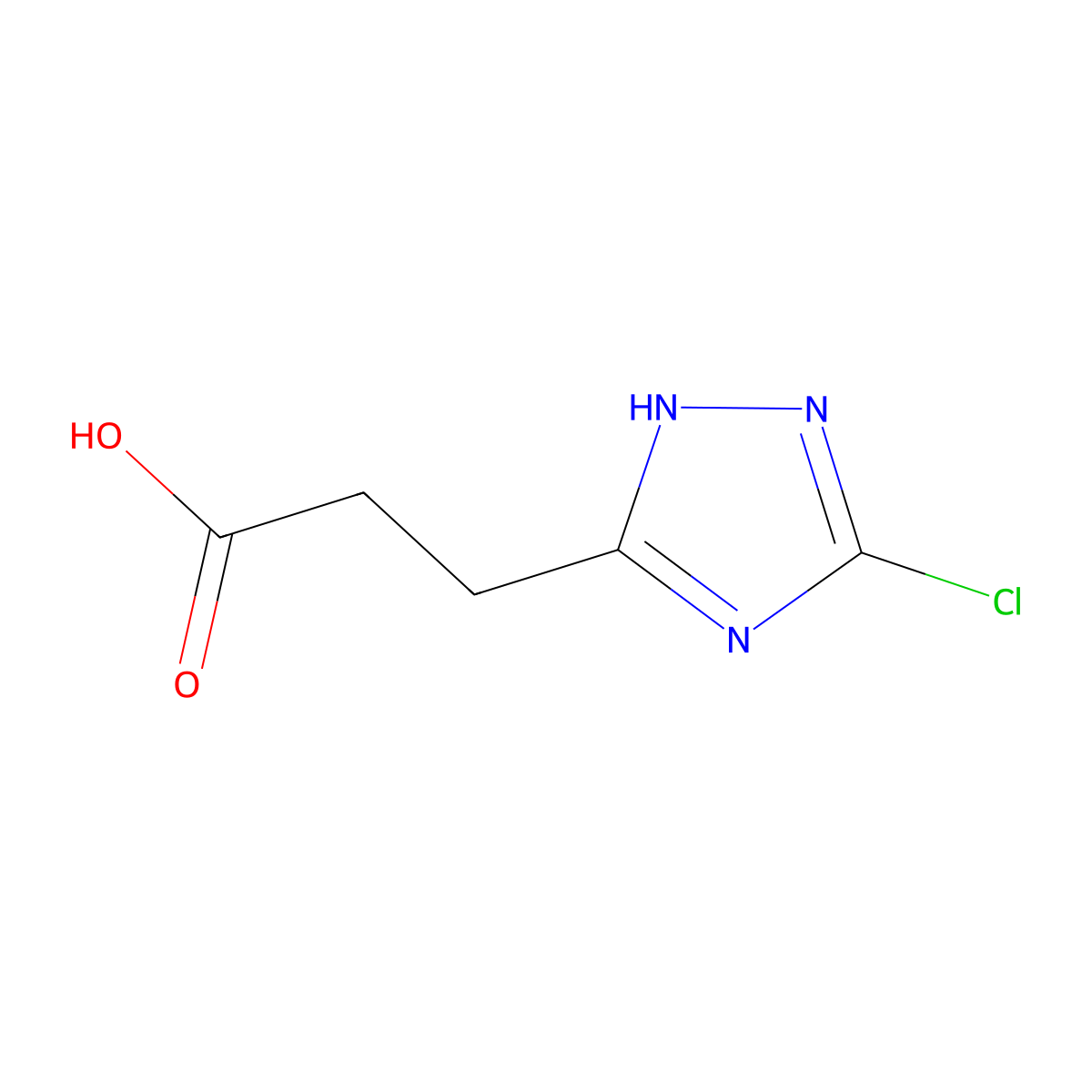 5-Chloro-1H-1,2,4-triazole-3-propanoic acid molecular structure, CAS 1243250-11-4