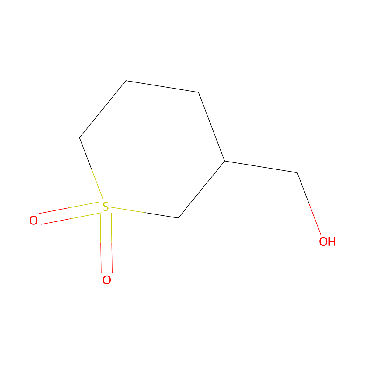 3-(Hydroxymethyl)-1lambda6-thiane-1,1-dione molecular structure, CAS 1243250-12-5
