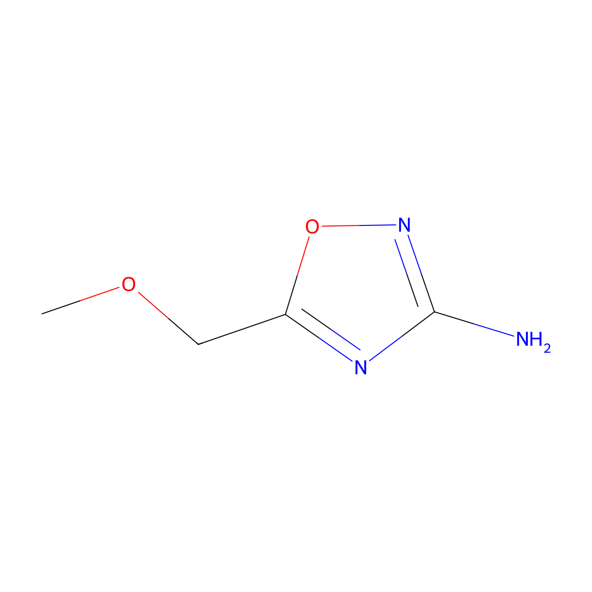 5-(Methoxymethyl)-1,2,4-oxadiazol-3-amine molecular structure, CAS 1243250-15-8