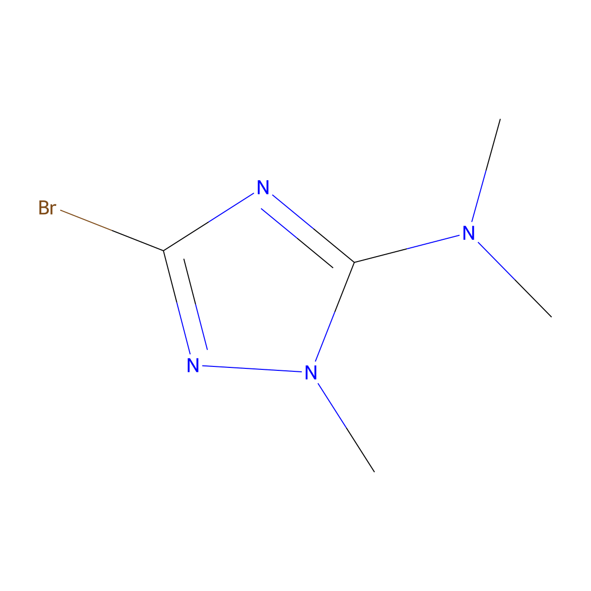3-bromo-N,N,1-trimethyl-1H-1,2,4-triazol-5-amine molecular structure, CAS 1243250-19-2