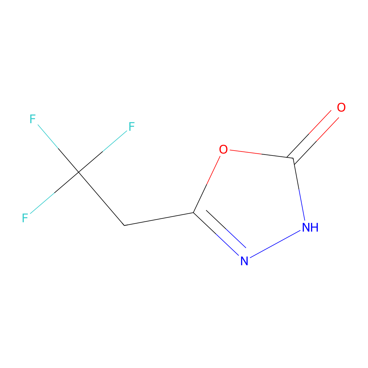 5-(2,2,2-Trifluoroethyl)-1,3,4-oxadiazol-2-ol molecular structure, CAS 1243250-21-6