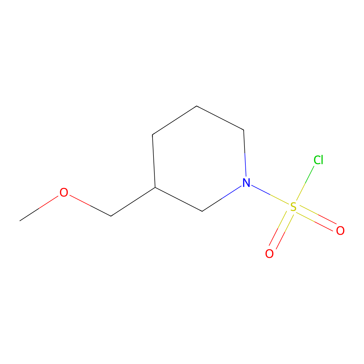 3-(Methoxymethyl)piperidine-1-sulfonyl chloride molecular structure, CAS 1243250-22-7