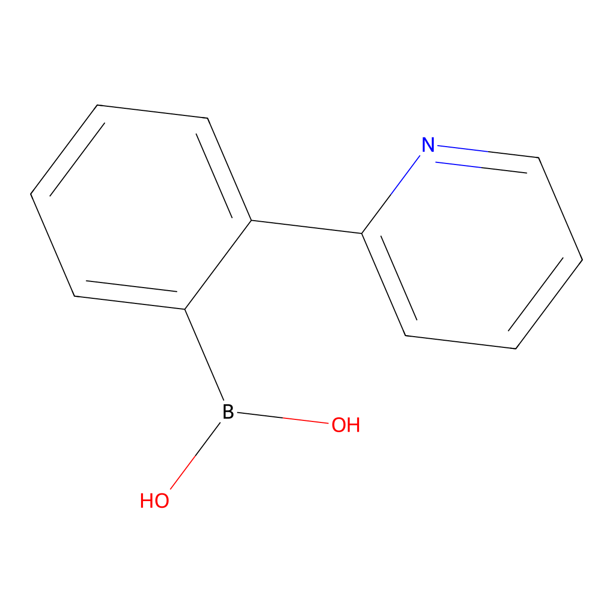 (2-(Pyridin-2-yl)phenyl)boronic acid molecular structure, CAS 1243264-50-7
