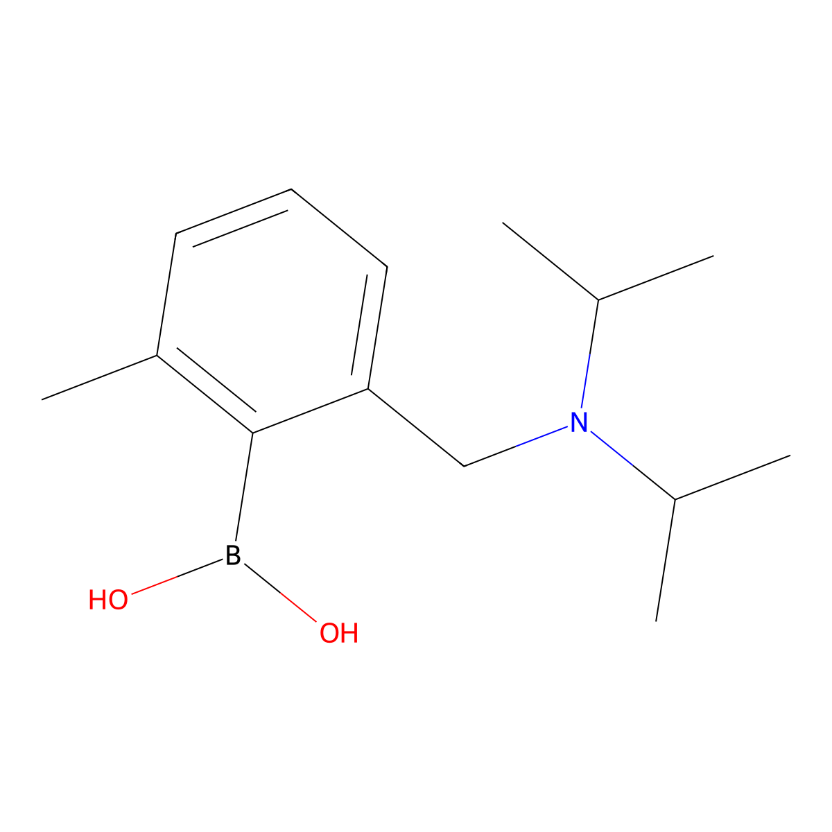 (2-((Diisopropylamino)methyl)-6-methylphenyl)boronic acid molecular structure, CAS 1243264-52-9