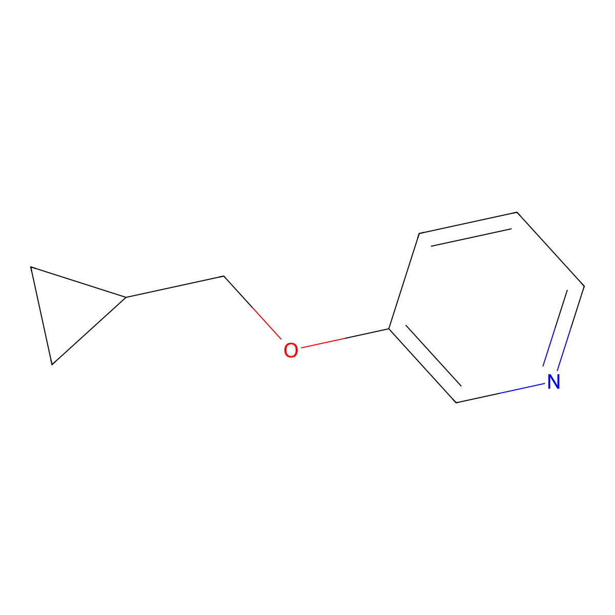 3-(Cyclopropylmethoxy)pyridine molecular structure, CAS 1243279-25-5