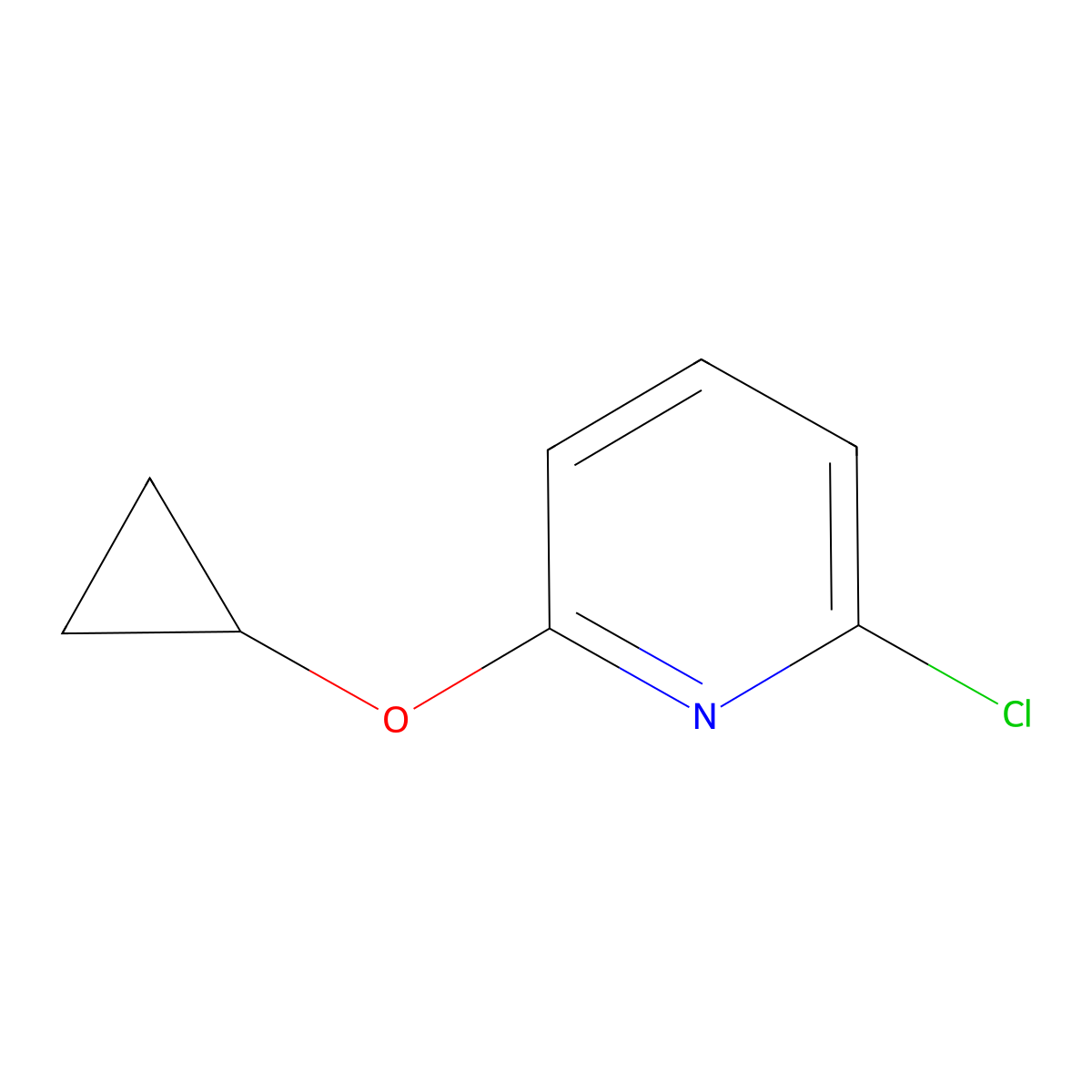 2-Chloro-6-cyclopropoxypyridine molecular structure, CAS 1243279-27-7