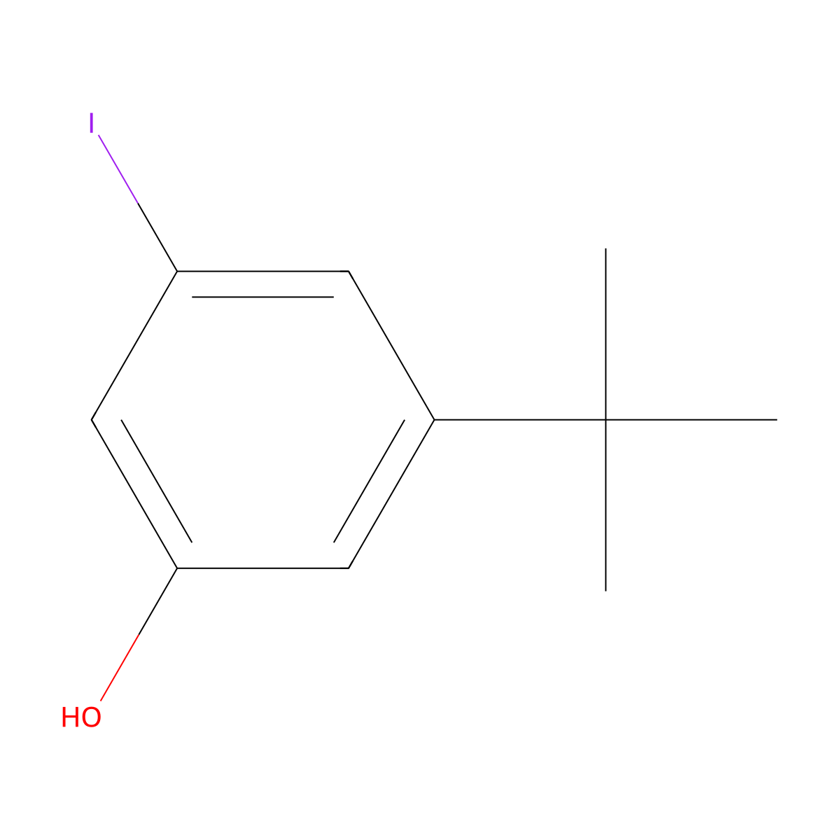 3-(tert-Butyl)-5-iodophenol molecular structure, CAS 1243279-34-6