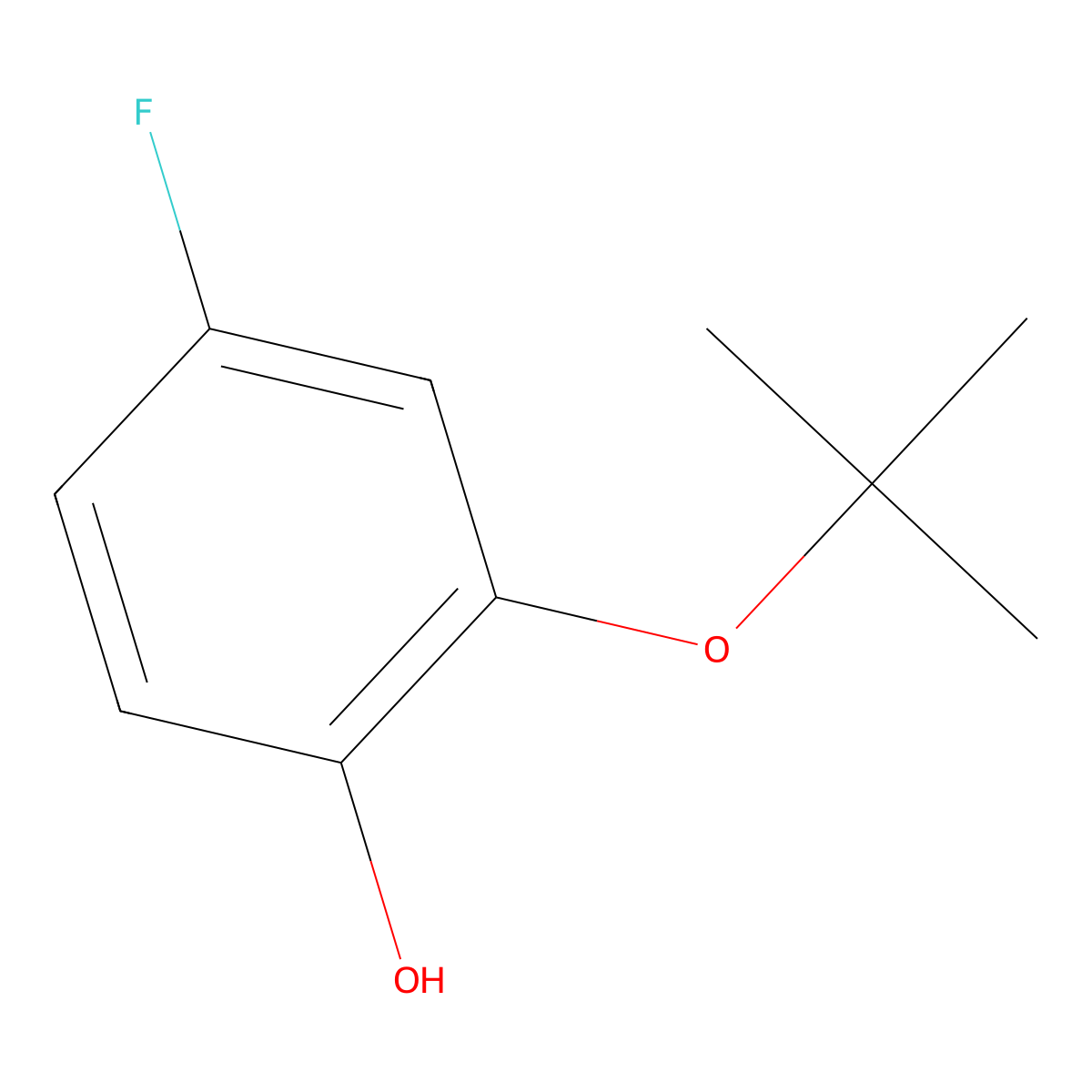 2-(Tert-butoxy)-4-fluorophenol molecular structure, CAS 1243279-49-3