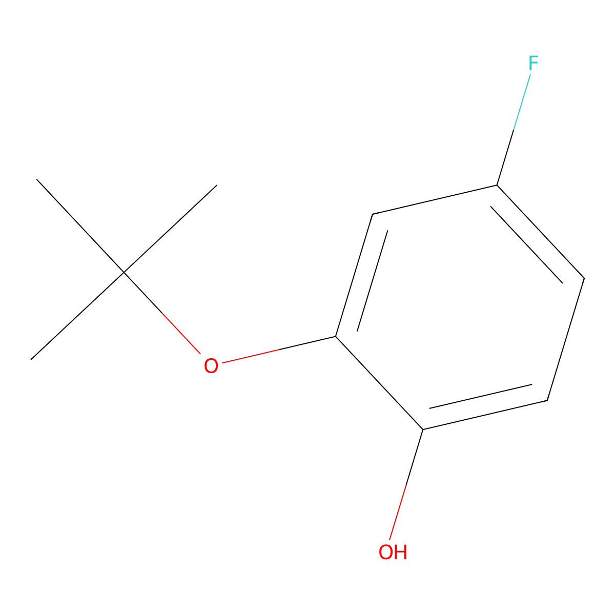 2-(Tert-butoxy)-4-fluorophenol molecular structure, CAS 1243279-49-3