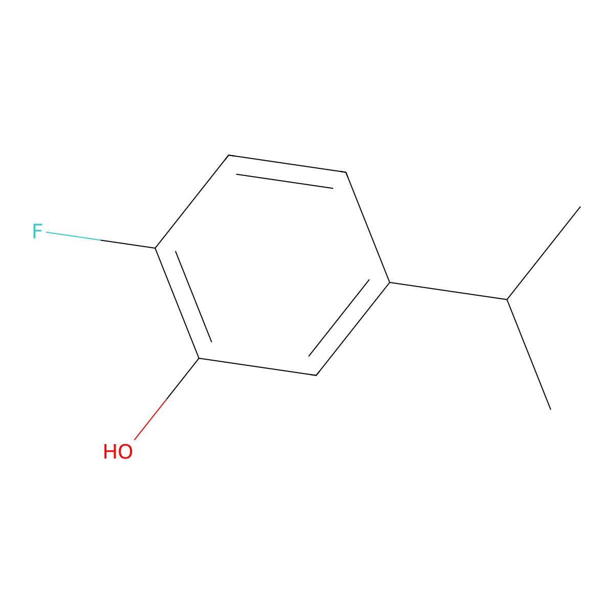 2-Fluoro-5-(propan-2-YL)phenol molecular structure, CAS 1243279-91-5