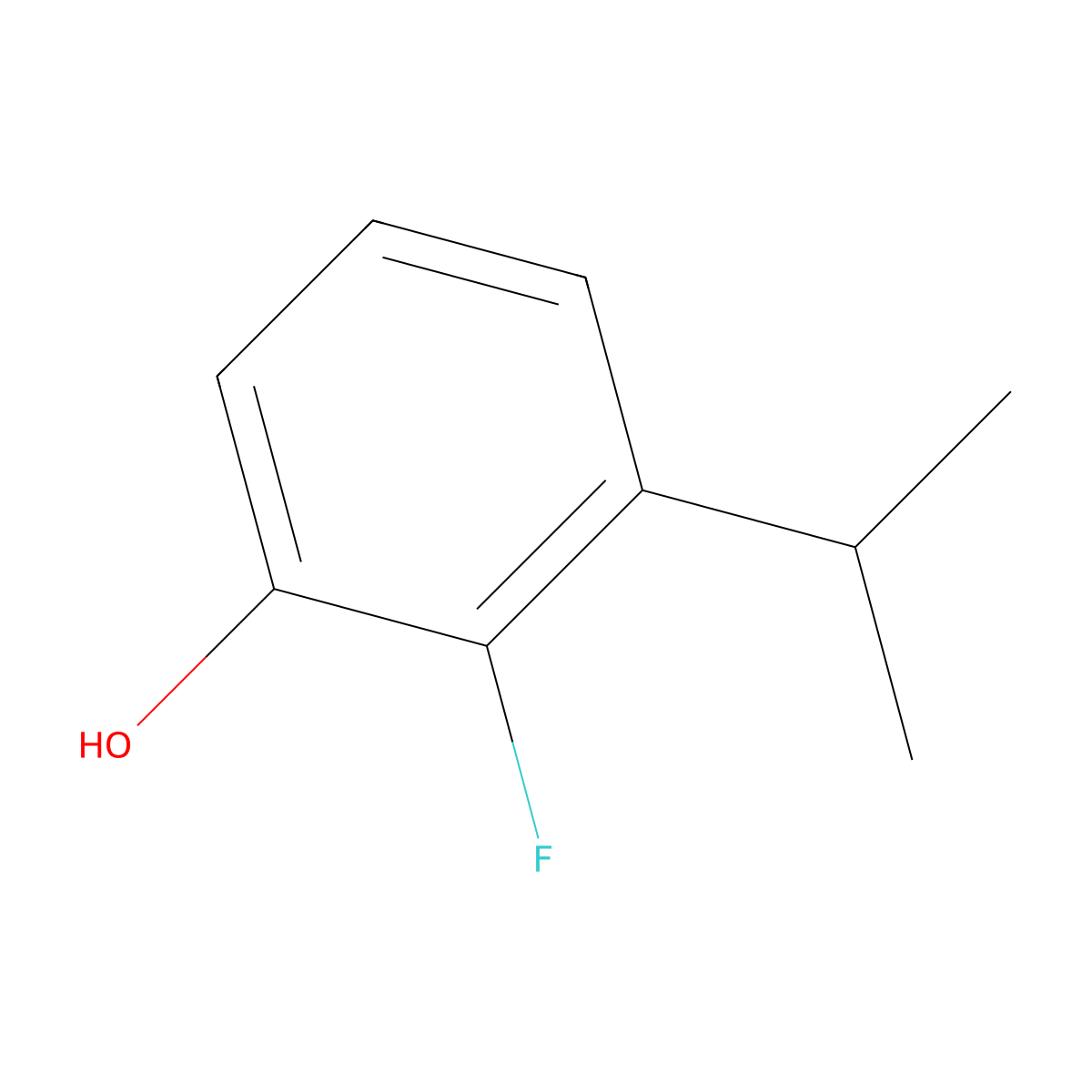 2-Fluoro-3-isopropylphenol molecular structure, CAS 1243280-44-5