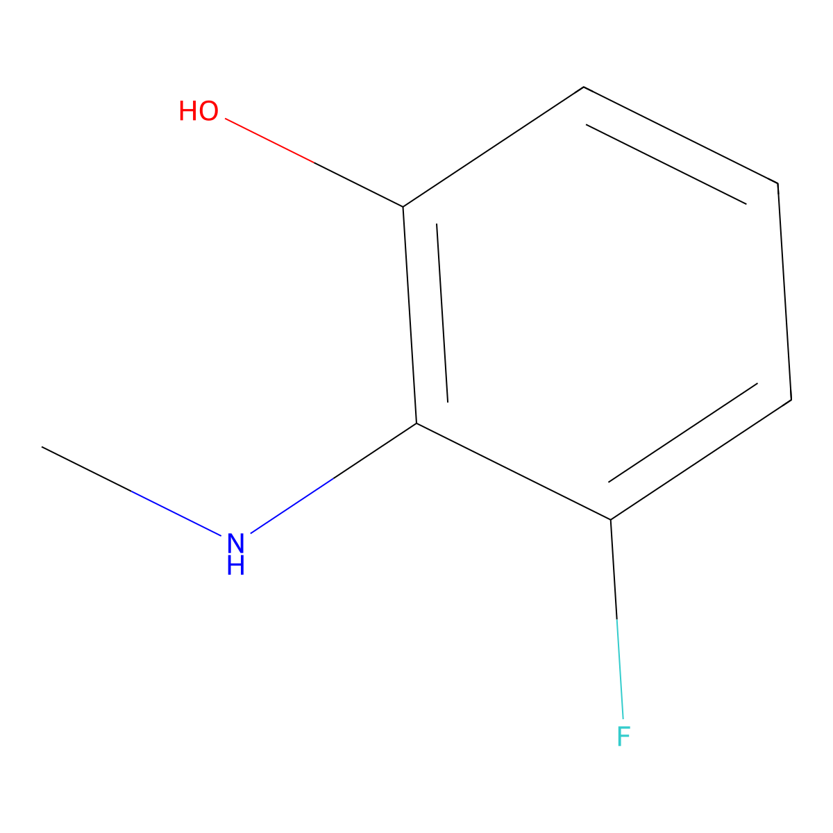 3-Fluoro-2-(methylamino)phenol molecular structure, CAS 1243280-71-8