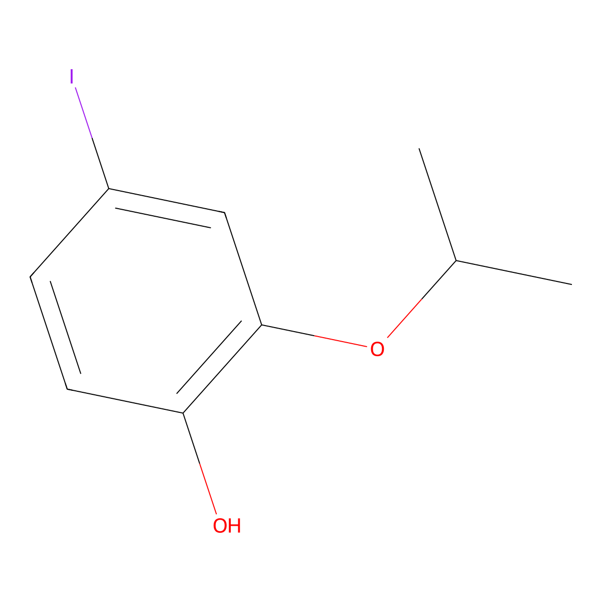 4-Iodo-2-isopropoxyphenol molecular structure, CAS 1243280-74-1