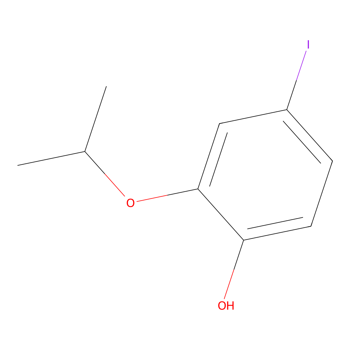 4-Iodo-2-isopropoxyphenol molecular structure, CAS 1243280-74-1