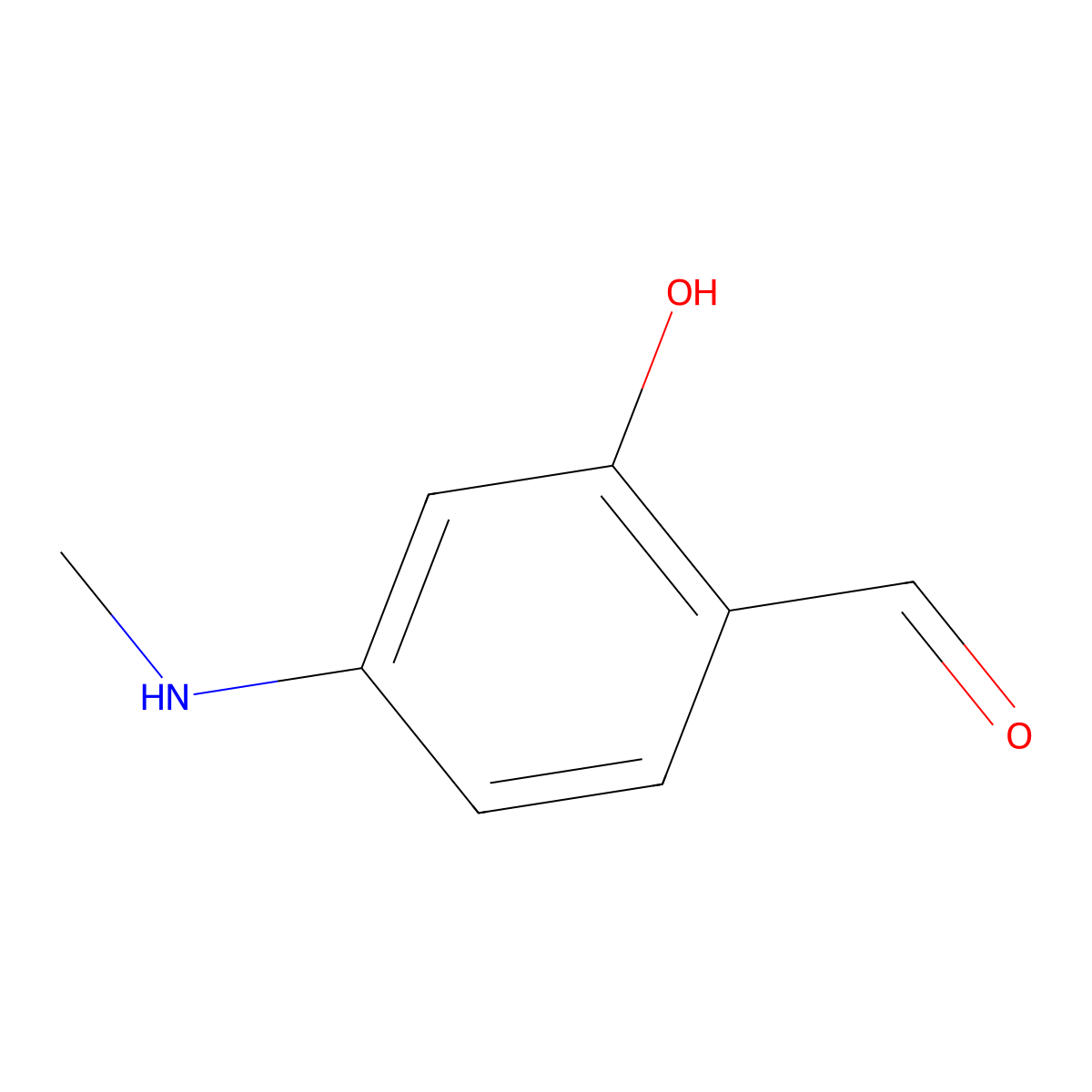 2-Hydroxy-4-(methylamino)benzaldehyde molecular structure, CAS 1243280-83-2