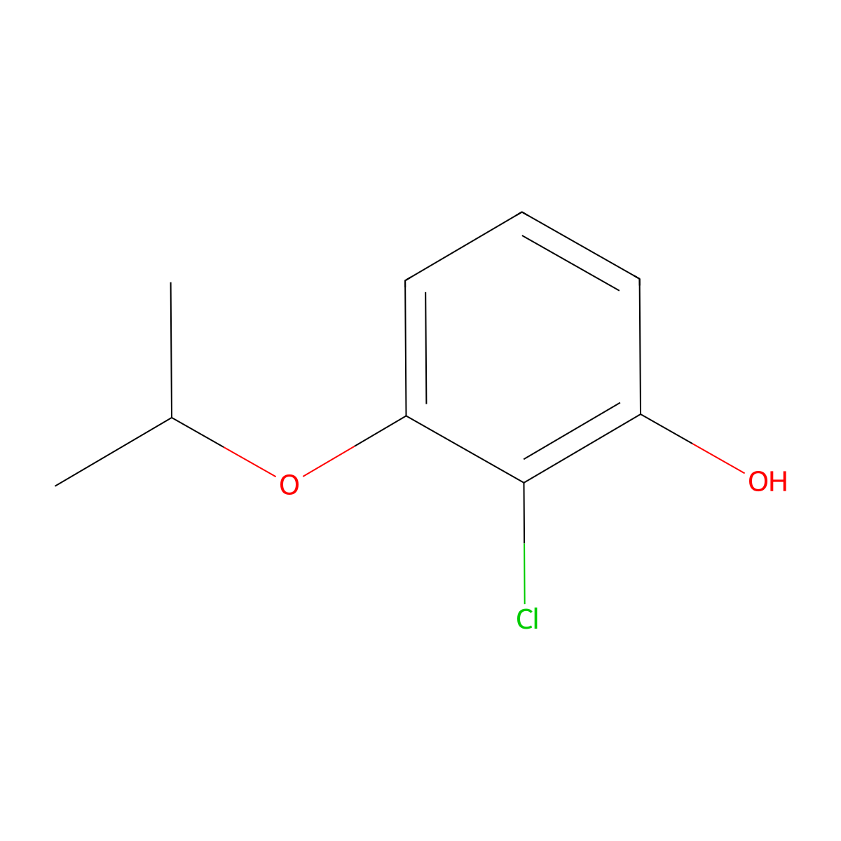 2-Chloro-3-isopropoxyphenol molecular structure, CAS 1243280-99-0