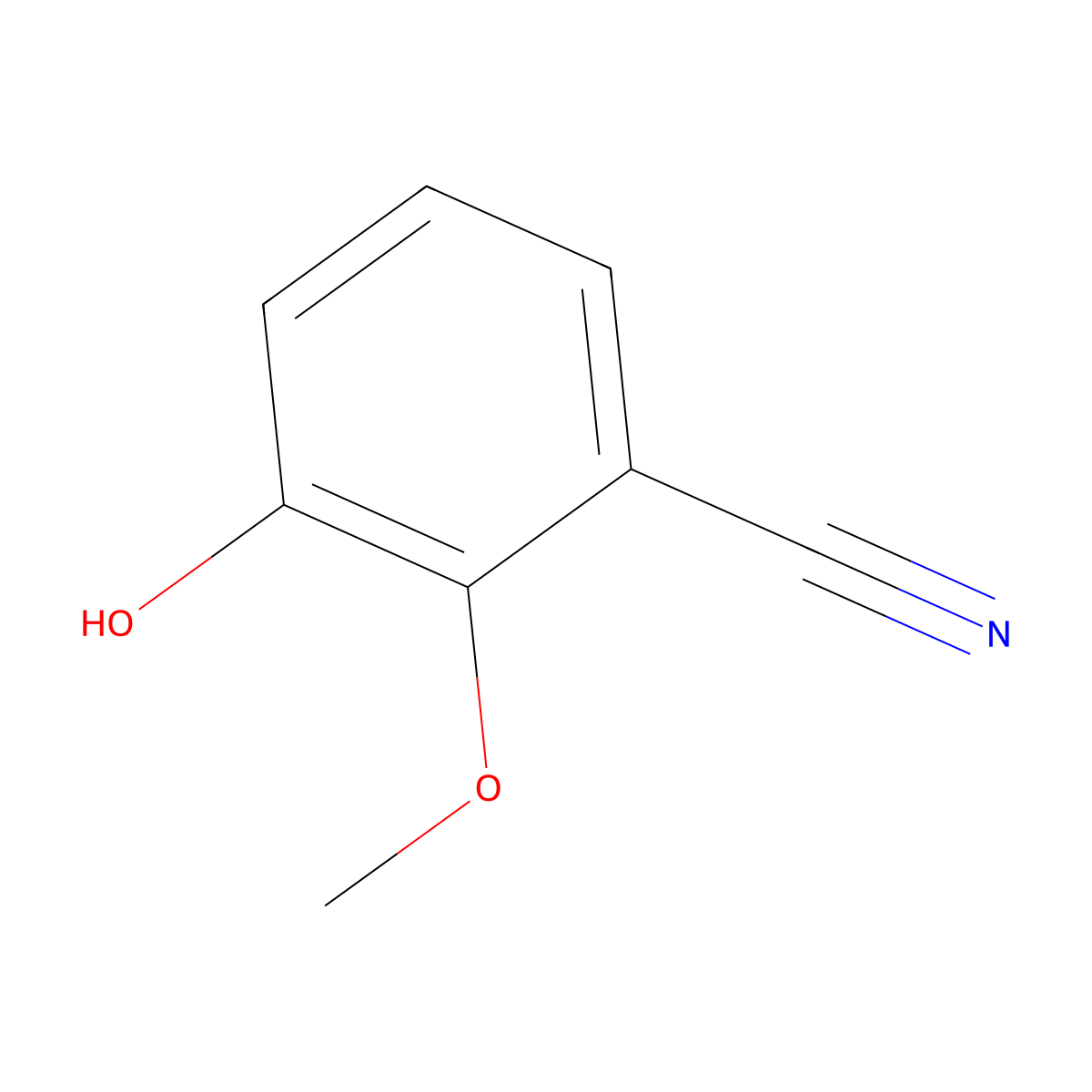 3-Hydroxy-2-methoxybenzonitrile molecular structure, CAS 1243281-23-3