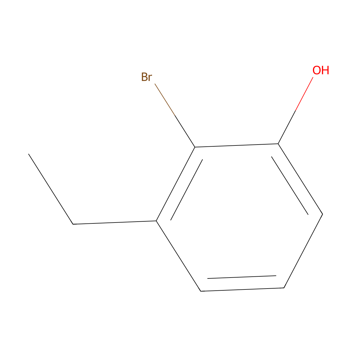 2-Bromo-3-ethylphenol molecular structure, CAS 1243281-45-9