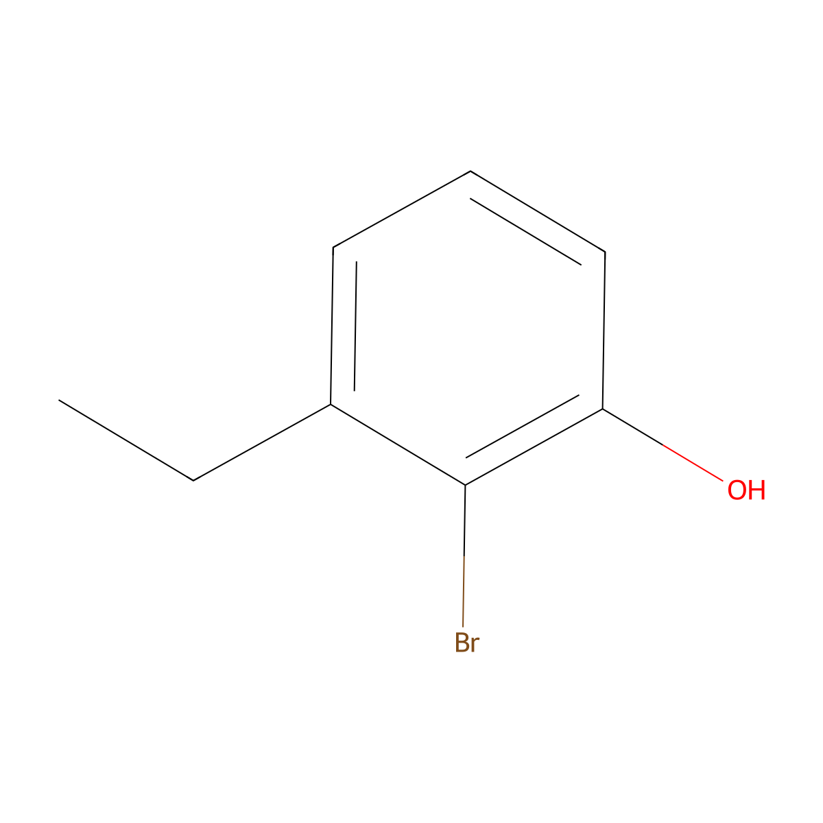 2-Bromo-3-ethylphenol molecular structure, CAS 1243281-45-9