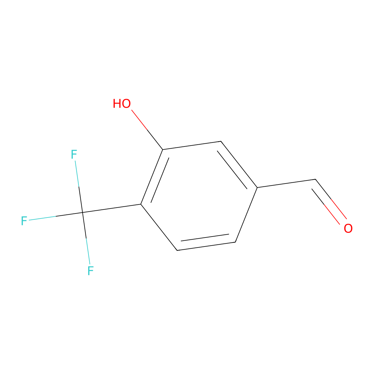 3-Hydroxy-4-(trifluoromethyl)benzaldehyde molecular structure, CAS 1243282-07-6
