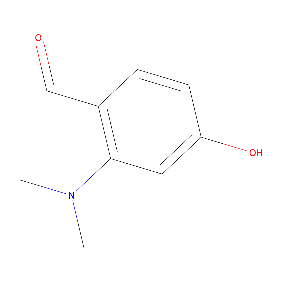 2-(Dimethylamino)-4-hydroxybenzaldehyde molecular structure, CAS 1243282-16-7