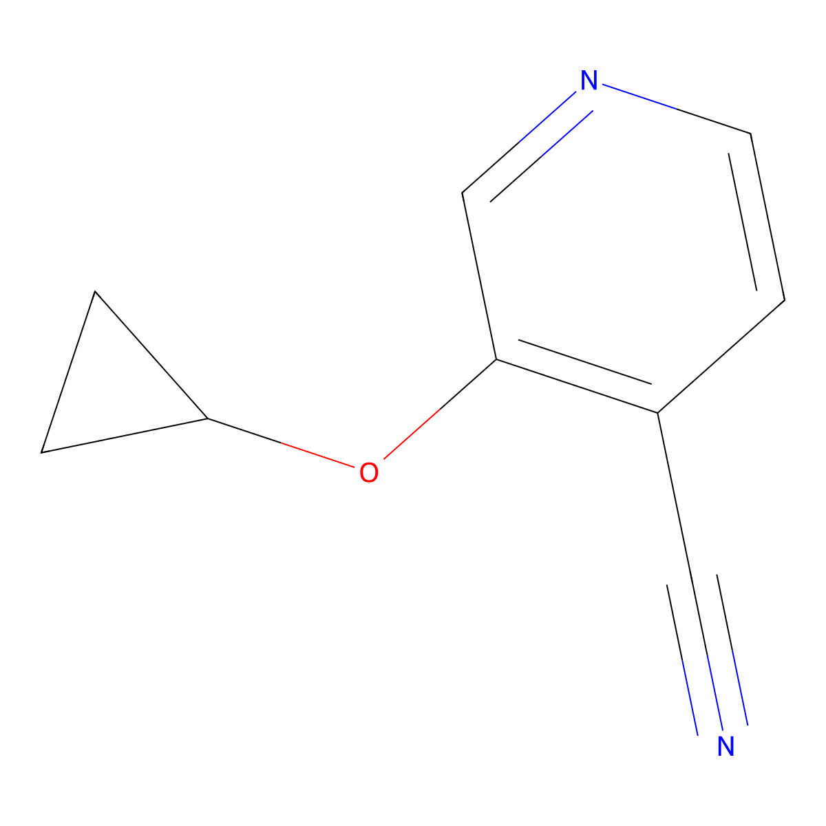 3-Cyclopropoxyisonicotinonitrile molecular structure, CAS 1243285-36-0