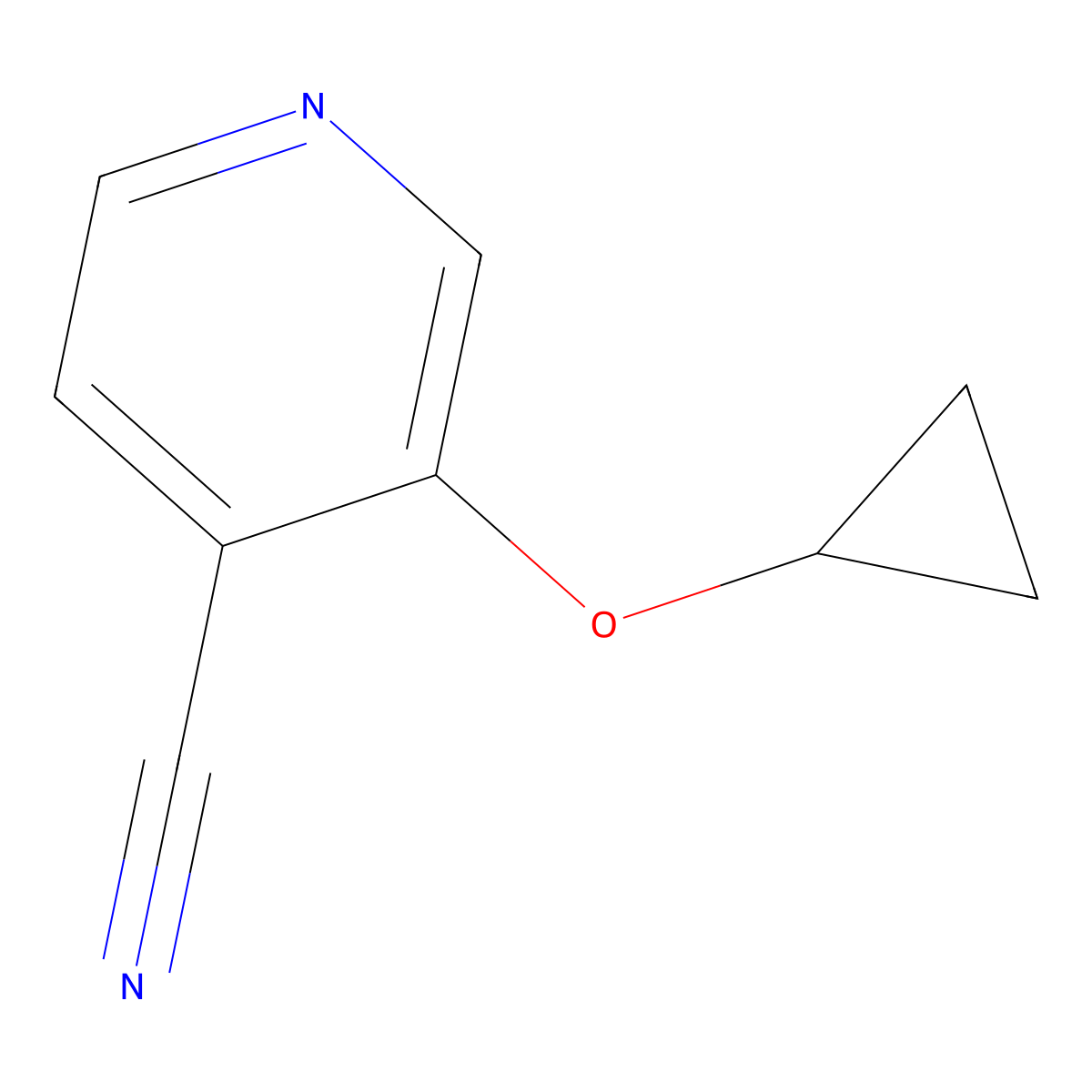 3-Cyclopropoxyisonicotinonitrile molecular structure, CAS 1243285-36-0