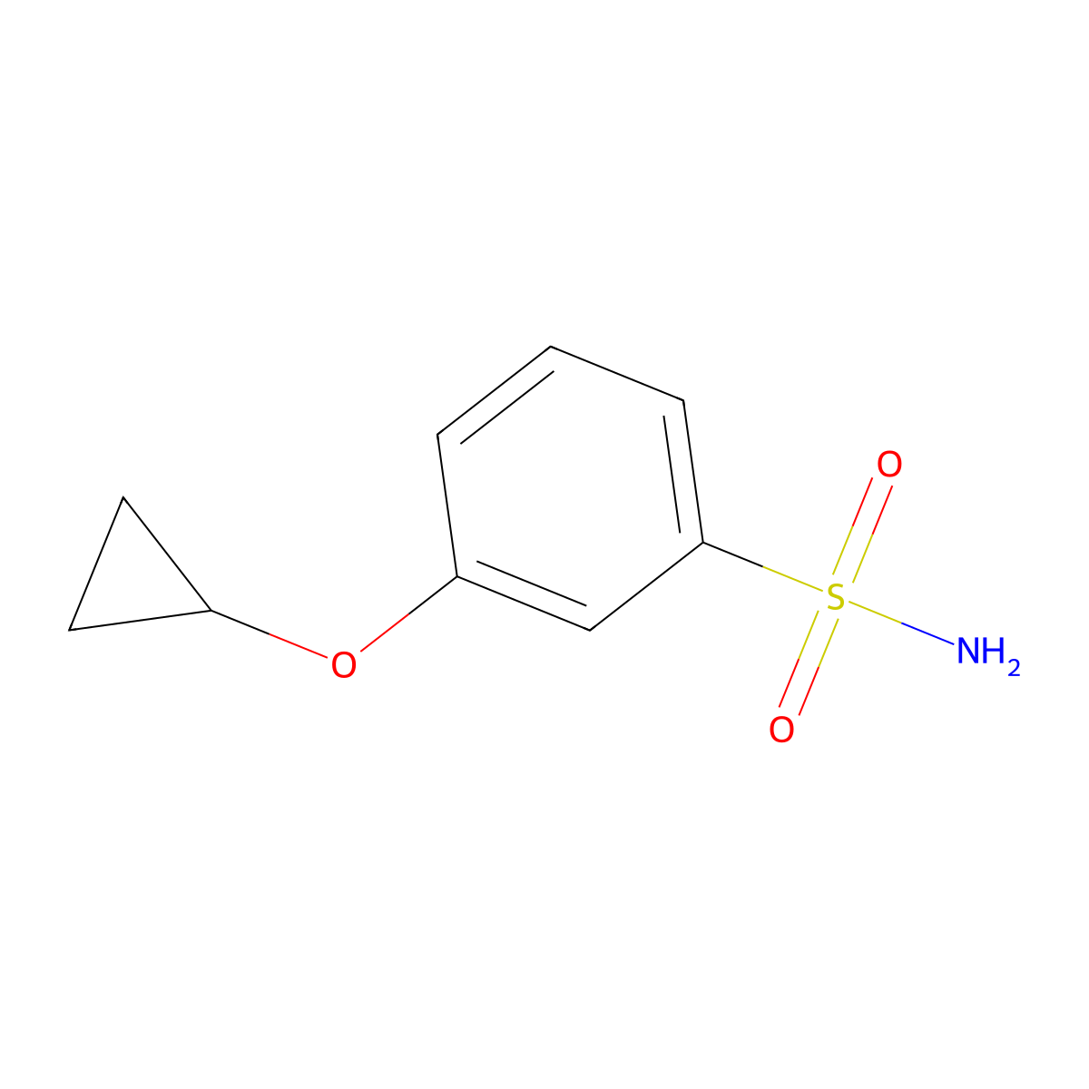3-Cyclopropoxybenzene-1-sulfonamide molecular structure, CAS 1243285-44-0